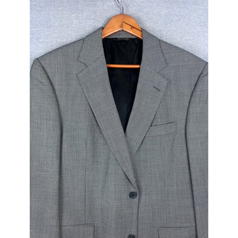 Jos. A. Bank Mens‎ Suit Black White Micro Houndstooth 2 Button 42R Wool